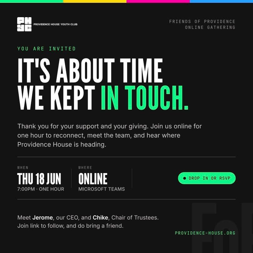 Friends of Providence - It's about time we kept in touch